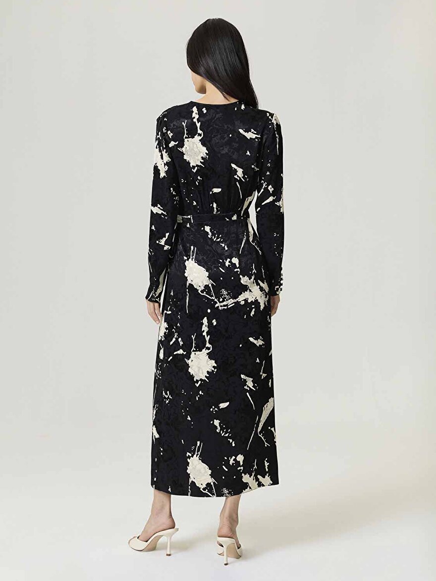 Nocturne Desenli Maxi Elbise
