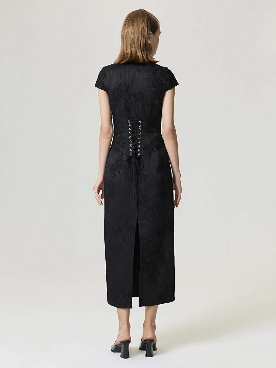 Nocturne Yırtmaçlı Maxi Japon Elbise