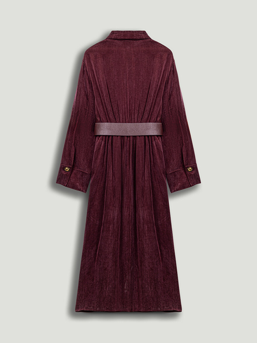 Nocturne Drape Detaylı Kemerli Maxi Elbise