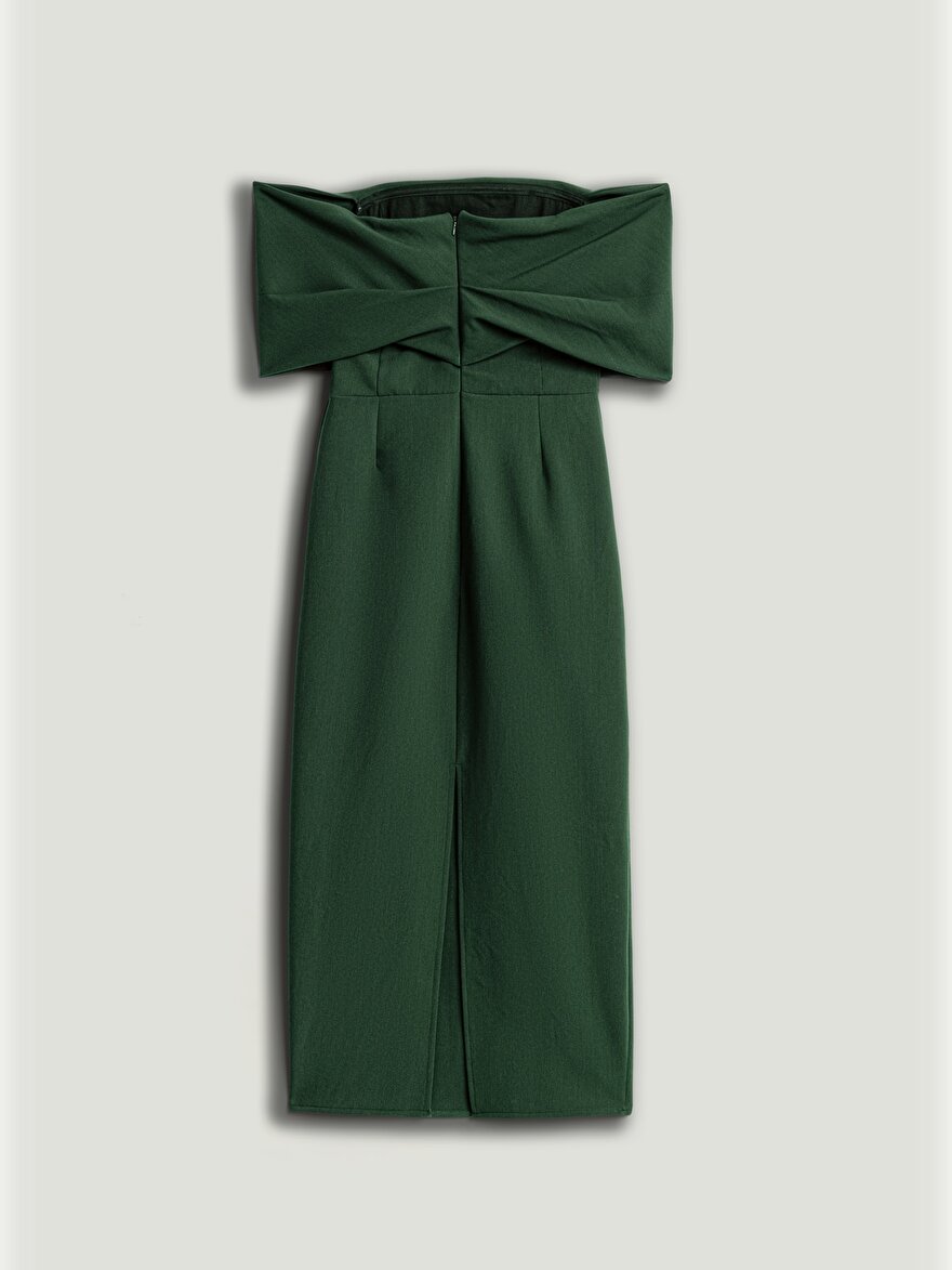 Nocturne Açık Omuzlu Midi Elbise