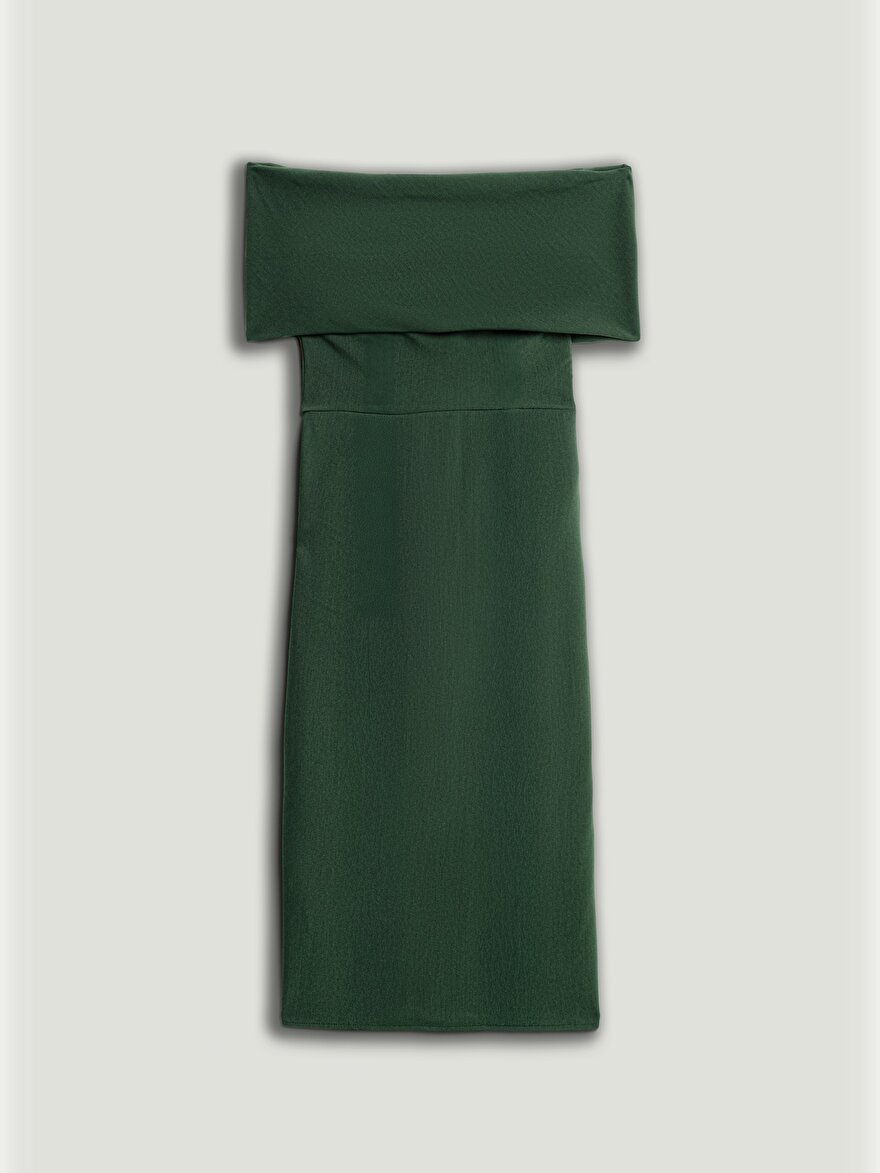 Nocturne Açık Omuzlu Midi Elbise