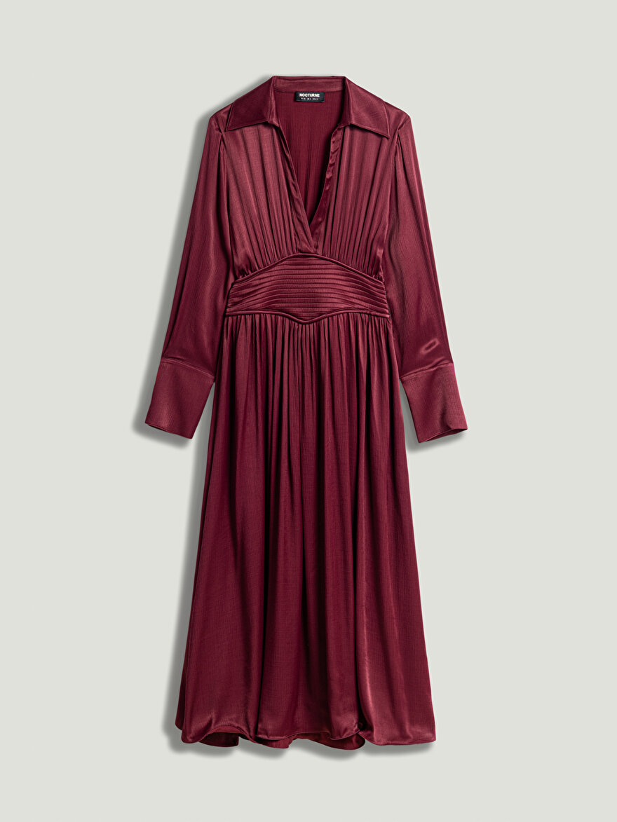 Nocturne Derin V Yakalı Midi Elbise