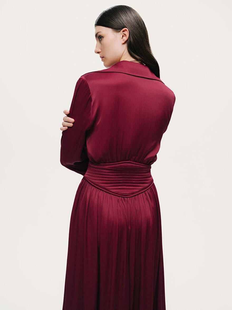 Nocturne Derin V Yakalı Midi Elbise