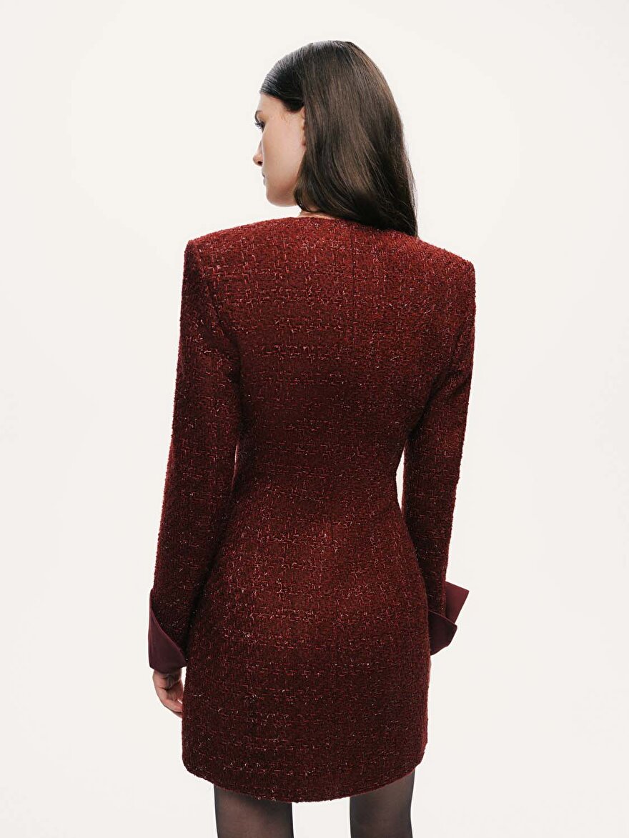 Nocturne Vatkalı Tüvit Mini Elbise