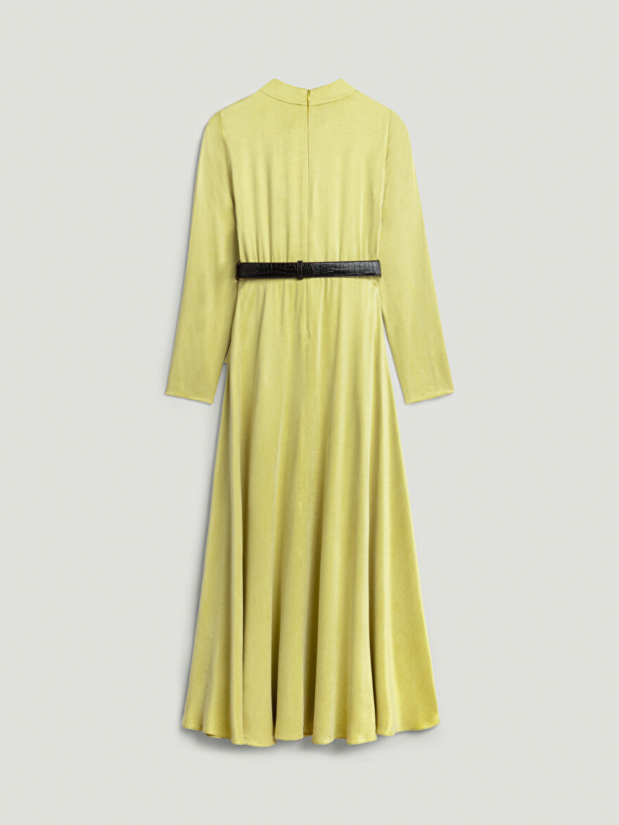 Nocturne Burgu ve Kemer Detaylı Maxi Elbise