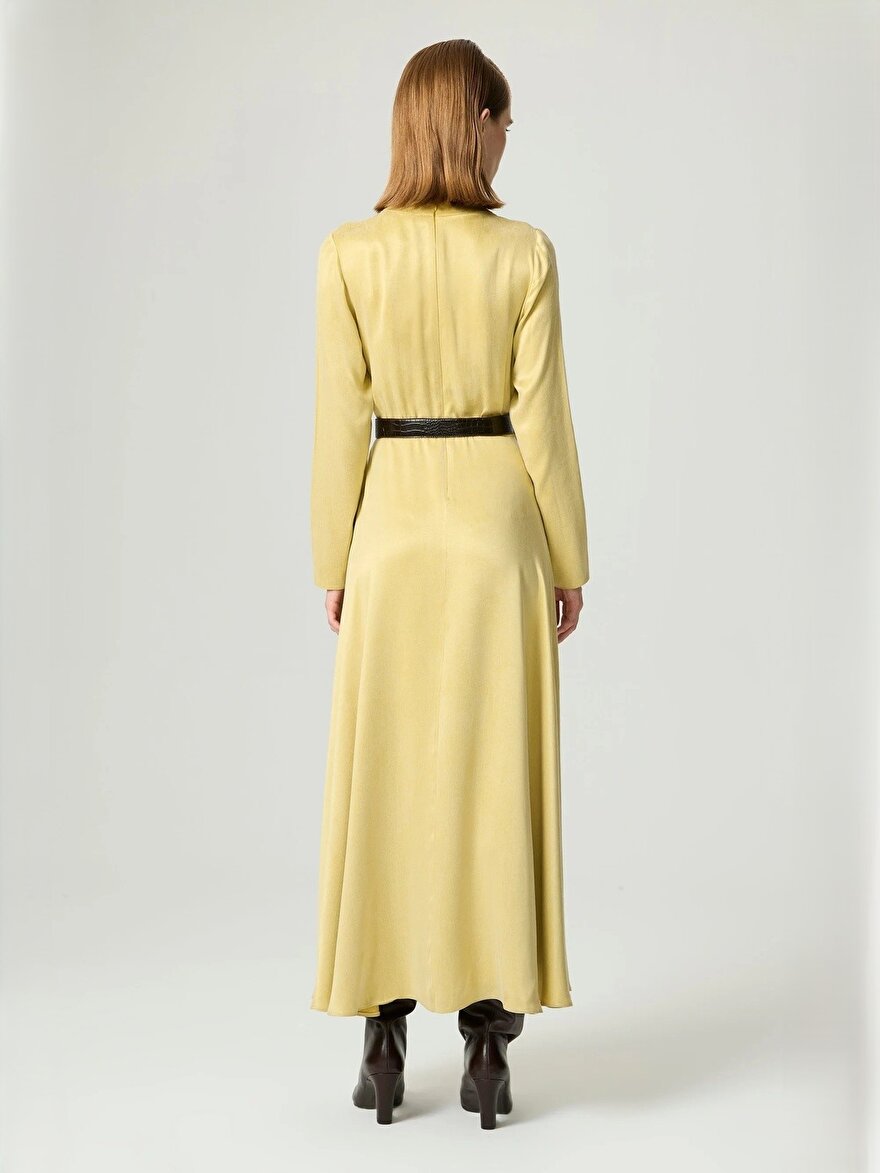 Nocturne Burgu ve Kemer Detaylı Maxi Elbise