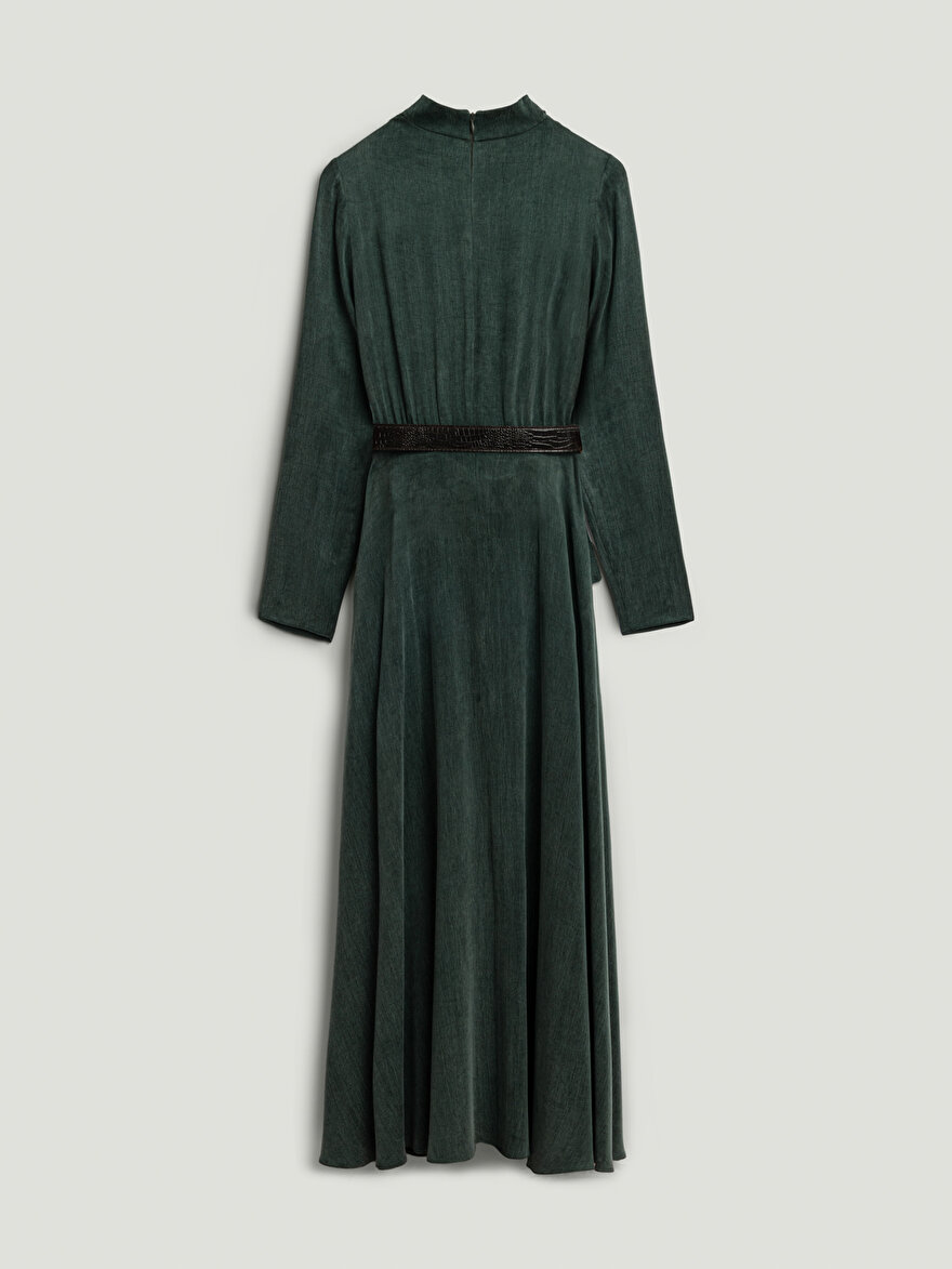 Nocturne Burgu ve Kemer Detaylı Maxi Elbise