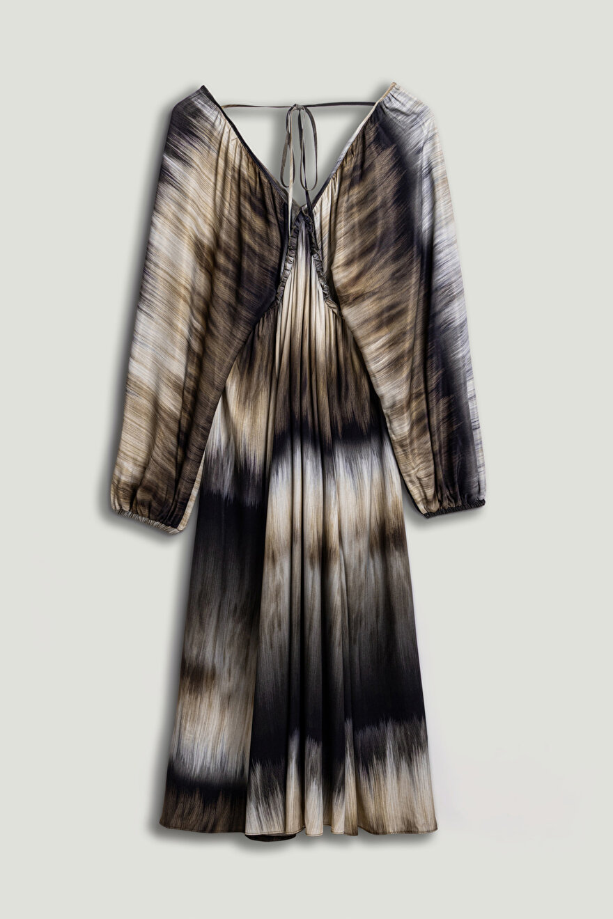 Nocturne Batik Desenli Maxi Elbise