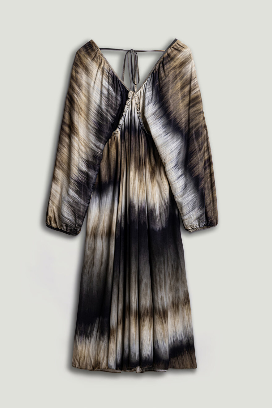 Nocturne Batik Desenli Maxi Elbise
