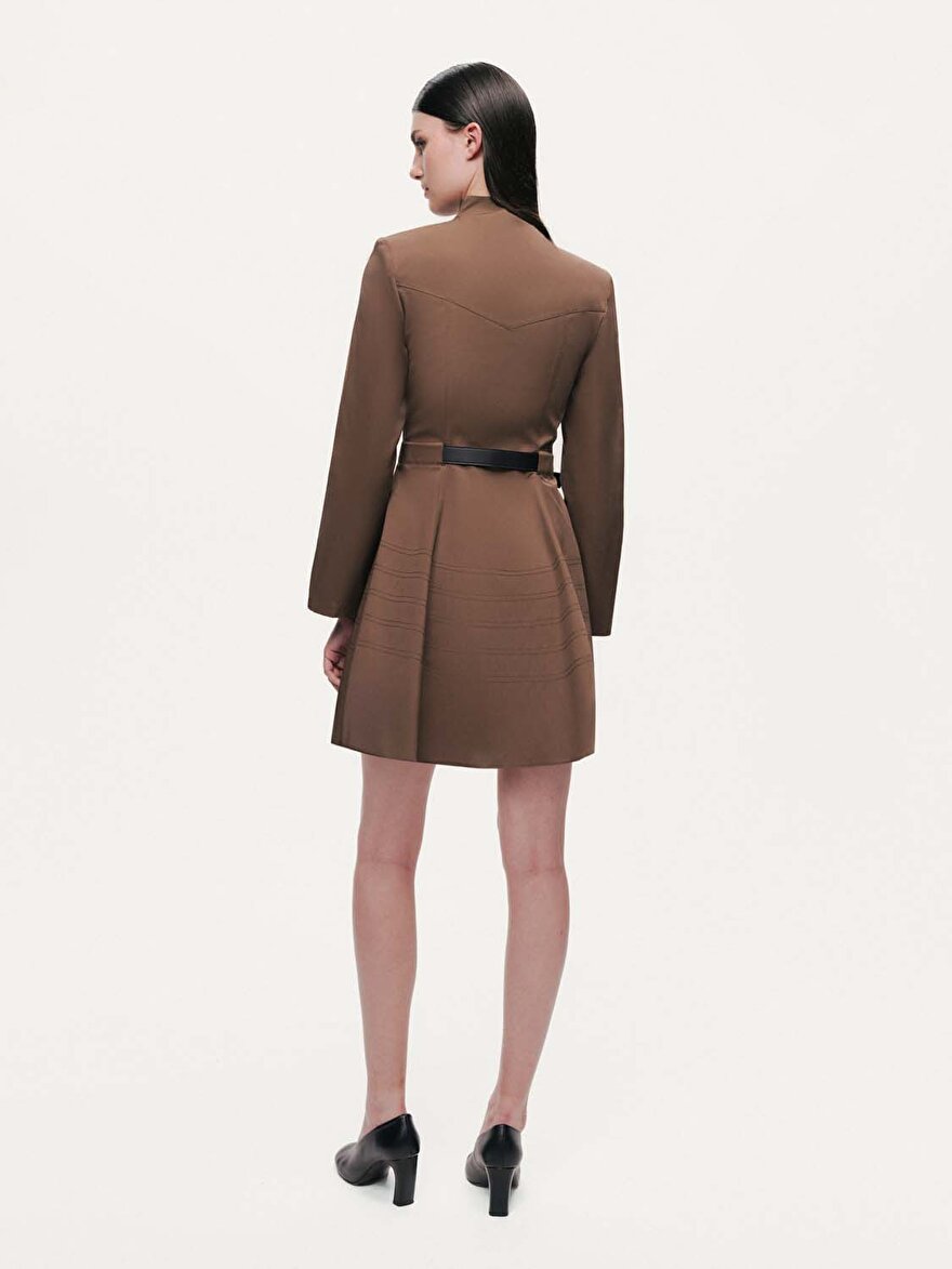 Nocturne Düğme ve Kemer Detaylı Mini Elbise