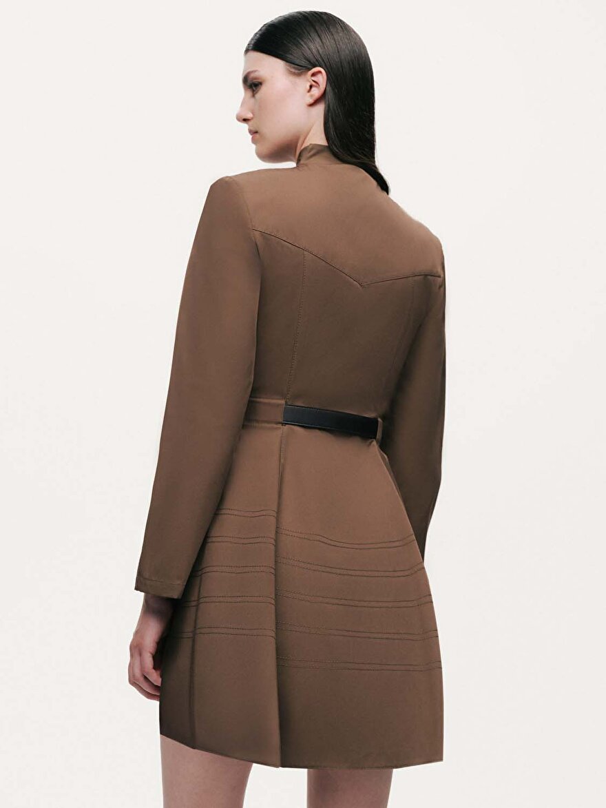 Nocturne Düğme ve Kemer Detaylı Mini Elbise