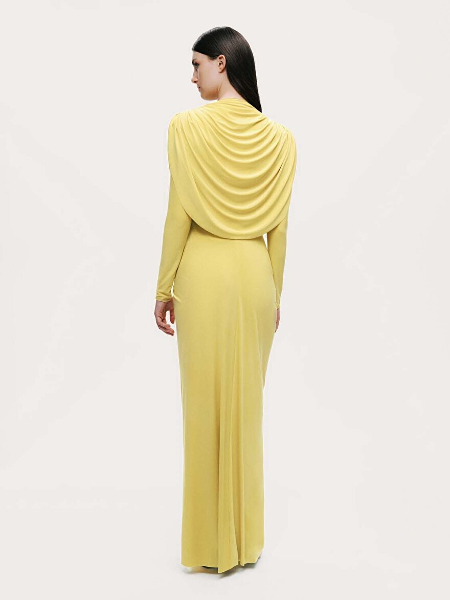 Nocturne Bolero Detaylı Drapeli Maxi Elbise