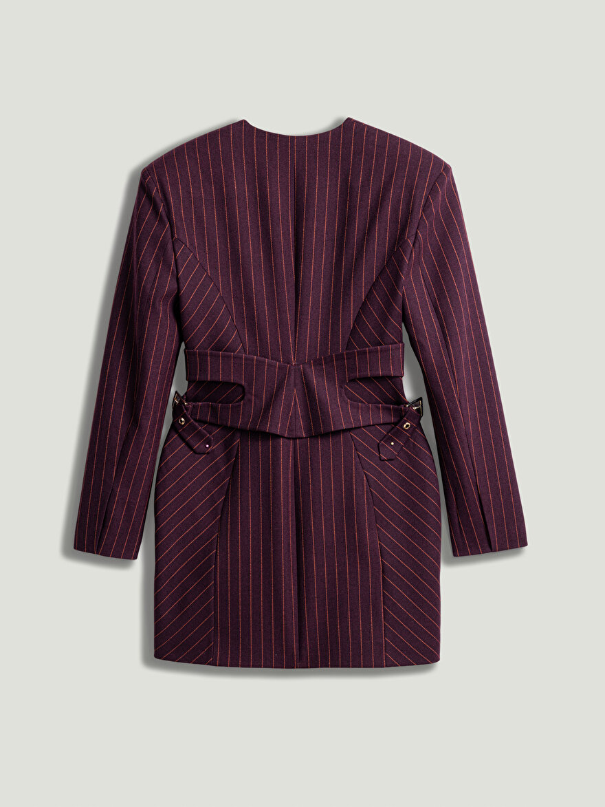 Nocturne Çapraz Kemer Detaylı Vatkalı Mini Elbise