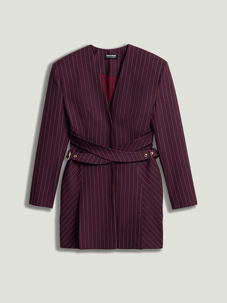 Nocturne Çapraz Kemer Detaylı Vatkalı Mini Elbise