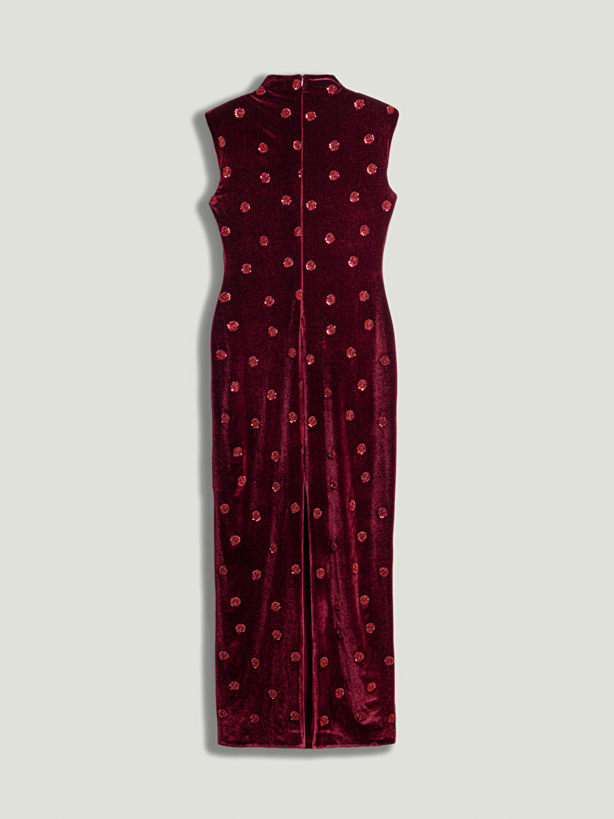 Nocturne Pencere Detaylı Midi Elbise