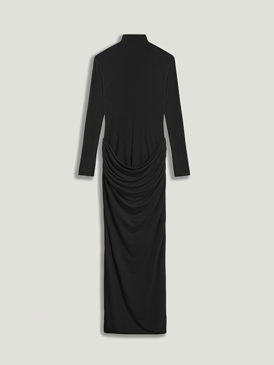 Nocturne Balıkçı Yaka Maxi Elbise