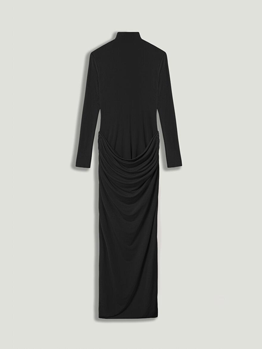 Nocturne Balıkçı Yaka Maxi Elbise