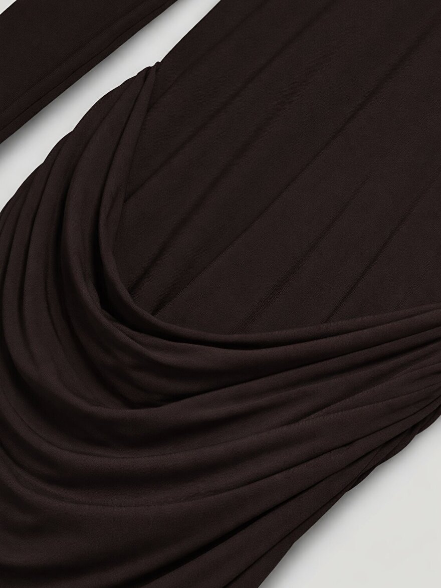 Nocturne Balıkçı Yaka Maxi Elbise