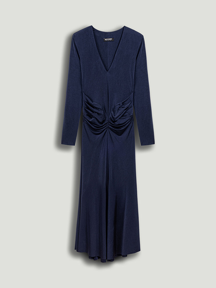 Nocturne Drape Detaylı Maxi Elbise