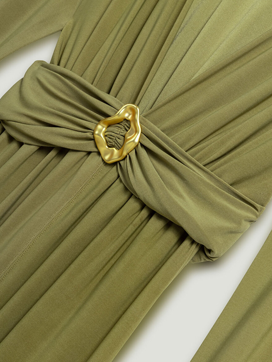 Nocturne Bel Aksesuar Detaylı Maxi Elbise