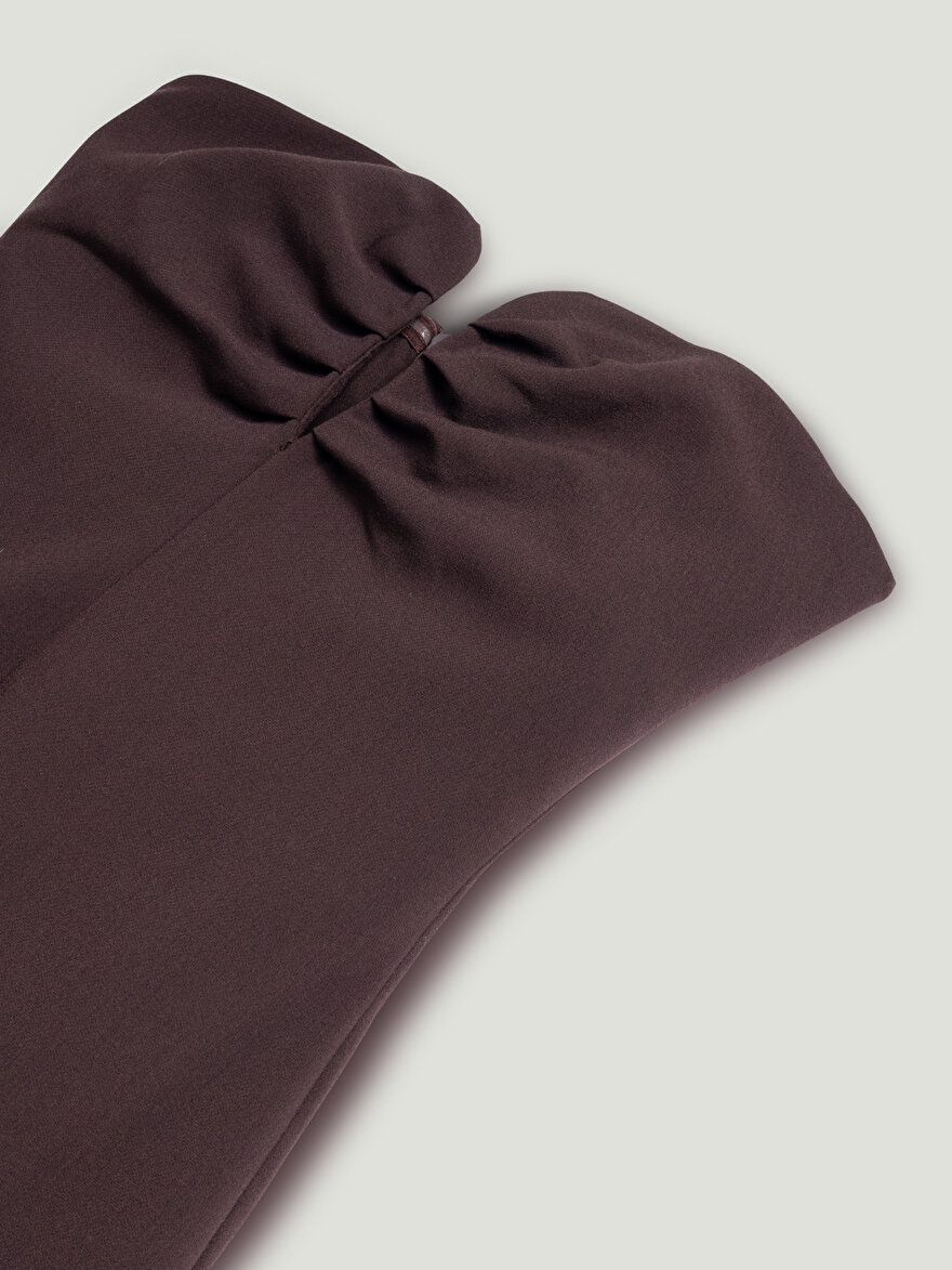 Nocturne Straplez Kalp Yaka Midi Elbise