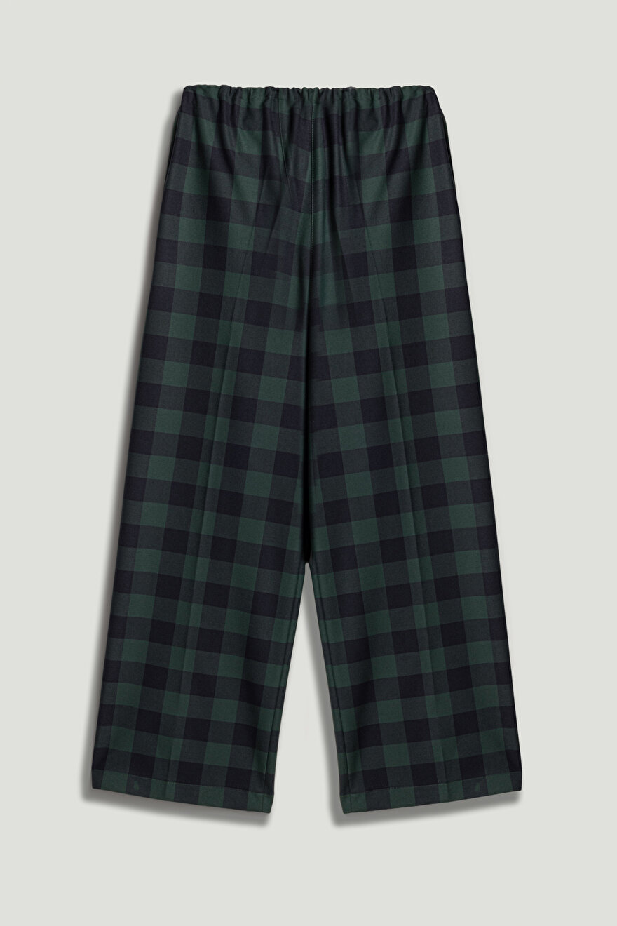 Nocturne Kareli Geniş Paça Pantolon