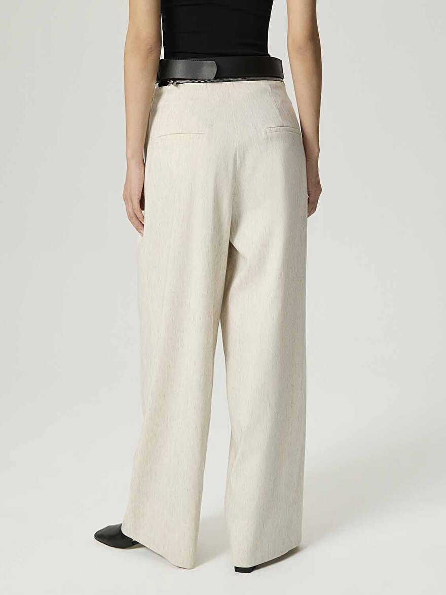 Nocturne Kemer ve Fermuar Detaylı Pantolon