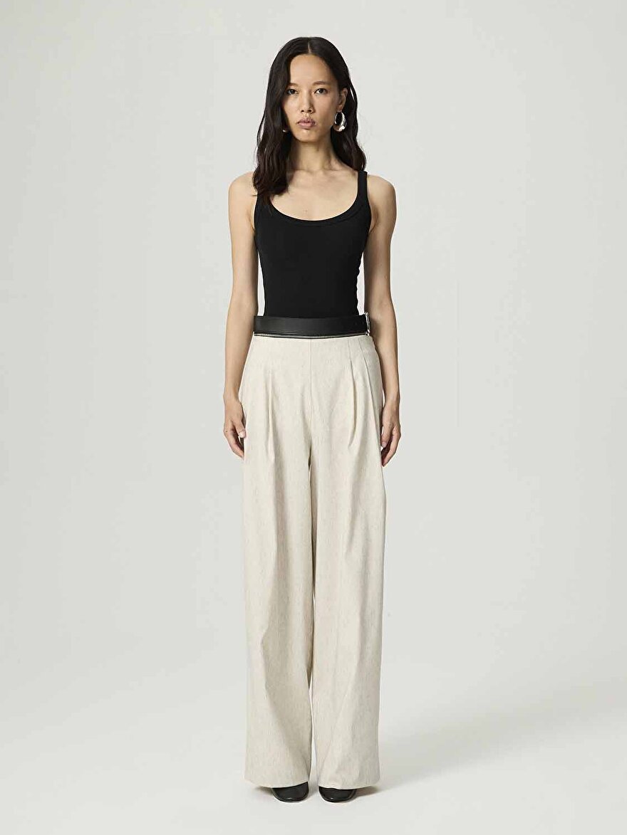 Nocturne Kemer ve Fermuar Detaylı Pantolon