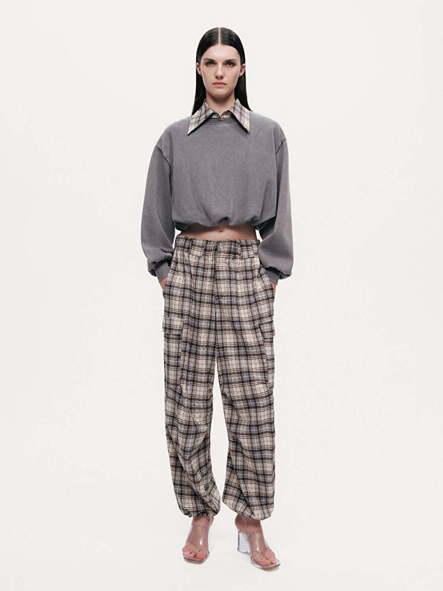 Nocturne Ekoseli Kargo Pantolon