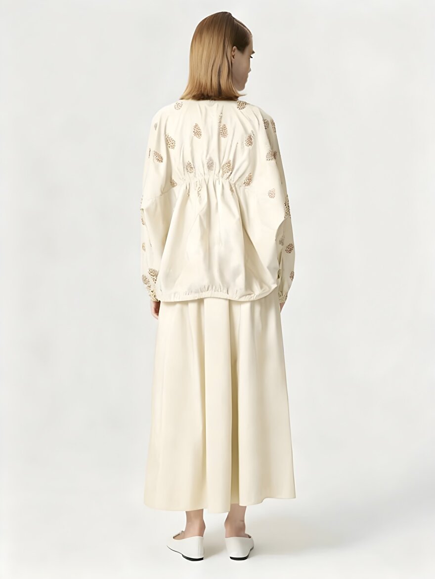 Nocturne Boncuk Brodeli Maxi Etek