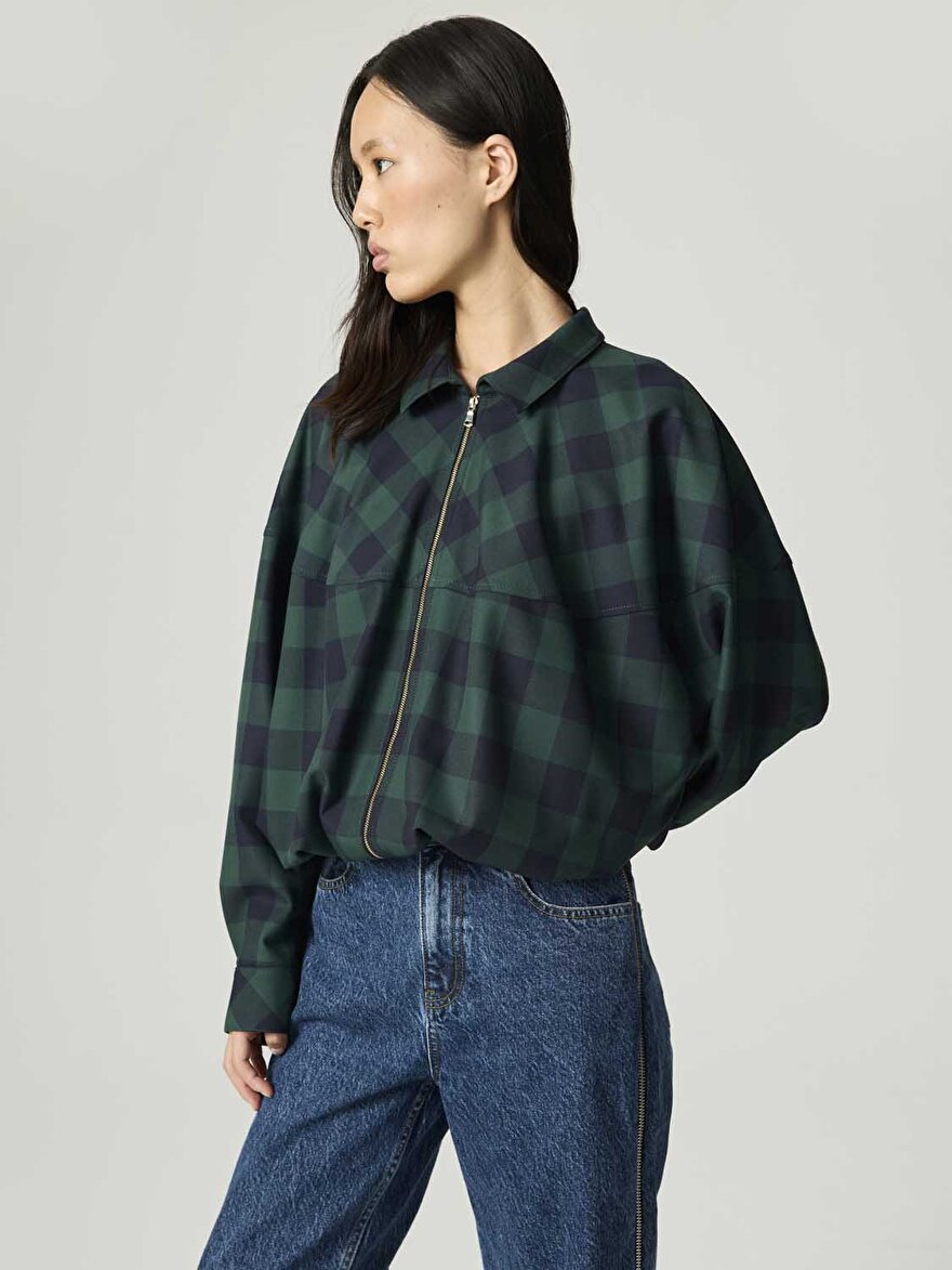 Nocturne Kareli Dökümlü Ceket