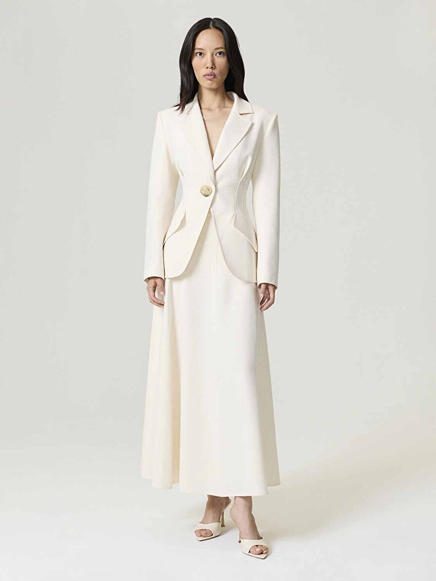 Nocturne Gold Aksesuarlı Vatkalı Ceket