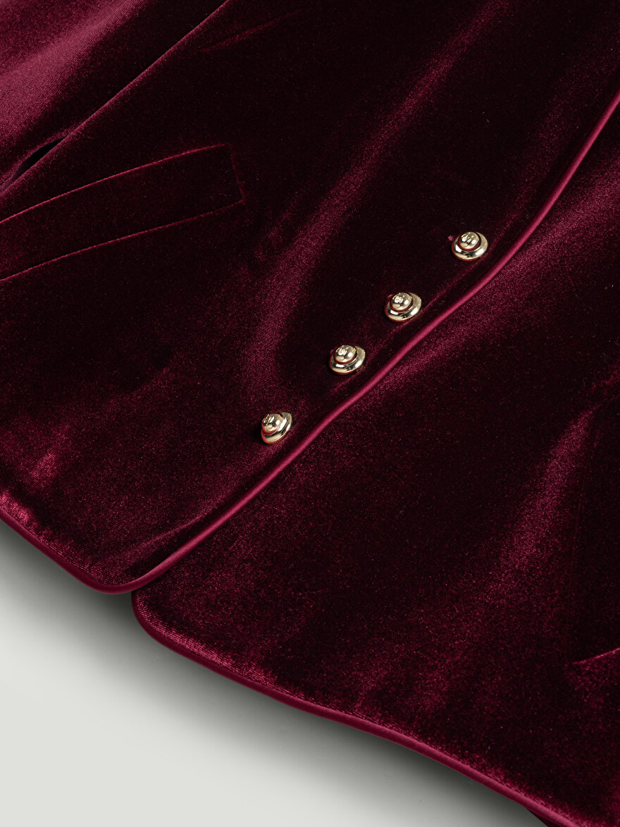 Nocturne Kadife Crop Ceket