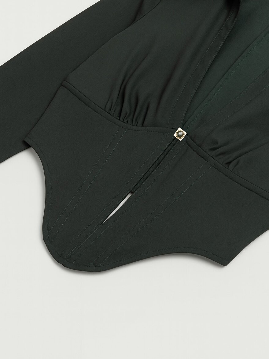 Nocturne Aksesuar Detaylı Balenli Bluz