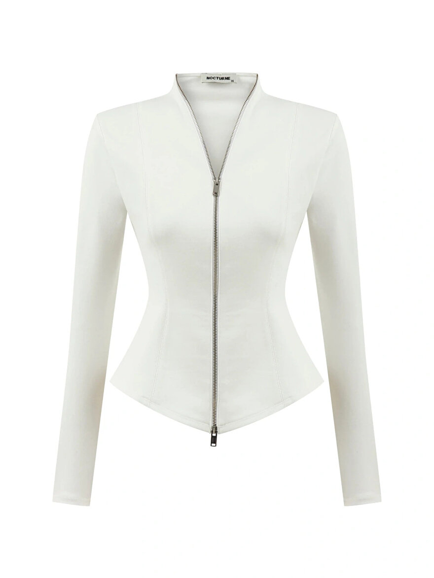 Nocturne Fermuar Tasarımlı Bluz