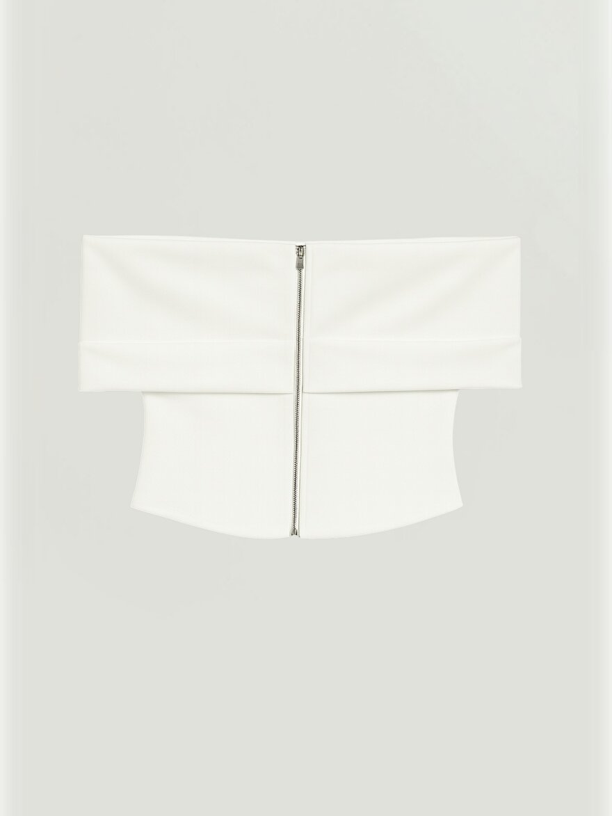 Nocturne Açık Omuzlu Crop Bluz