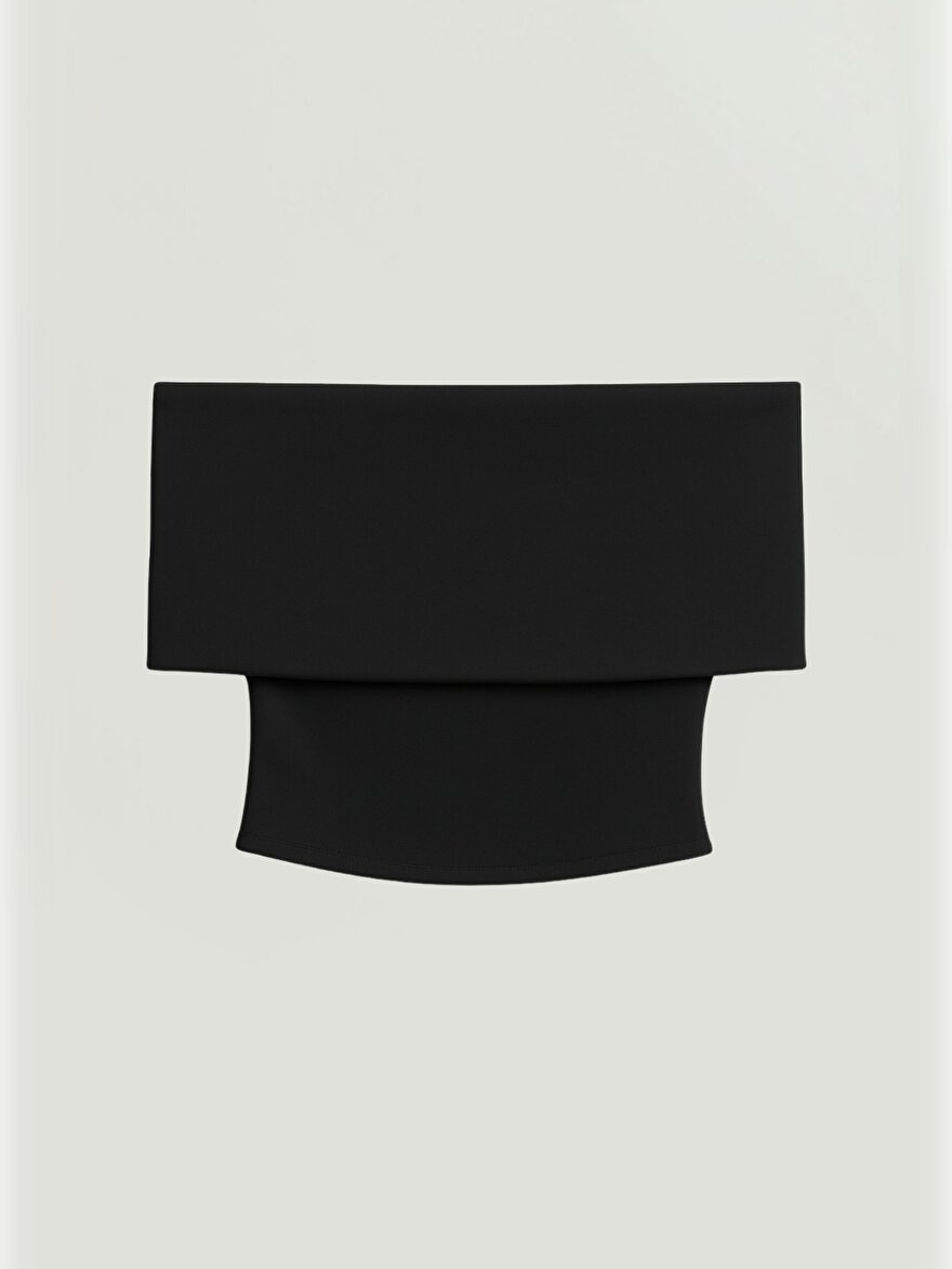 Nocturne Açık Omuzlu Crop Bluz