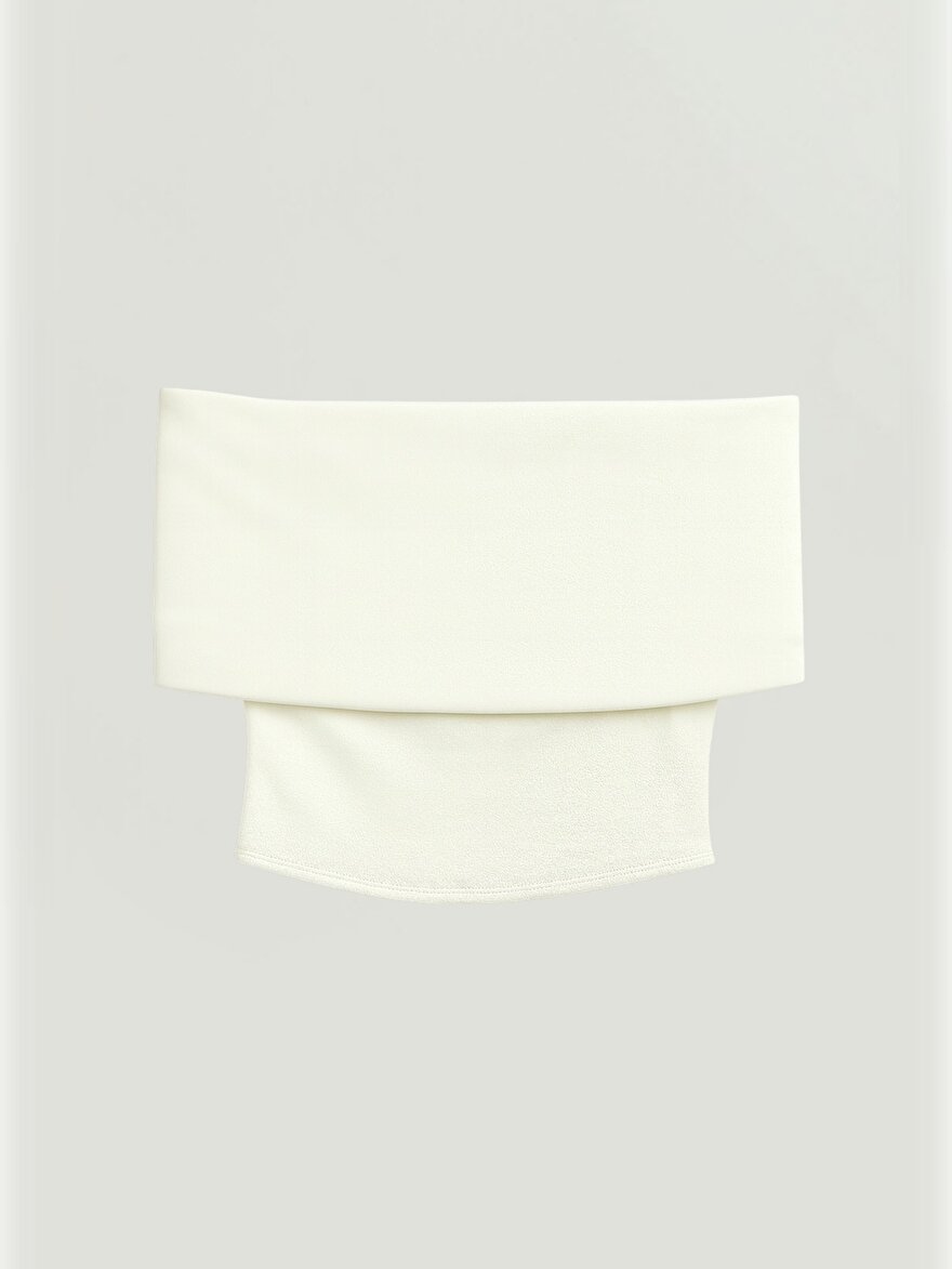 Nocturne Açık Omuzlu Crop Bluz