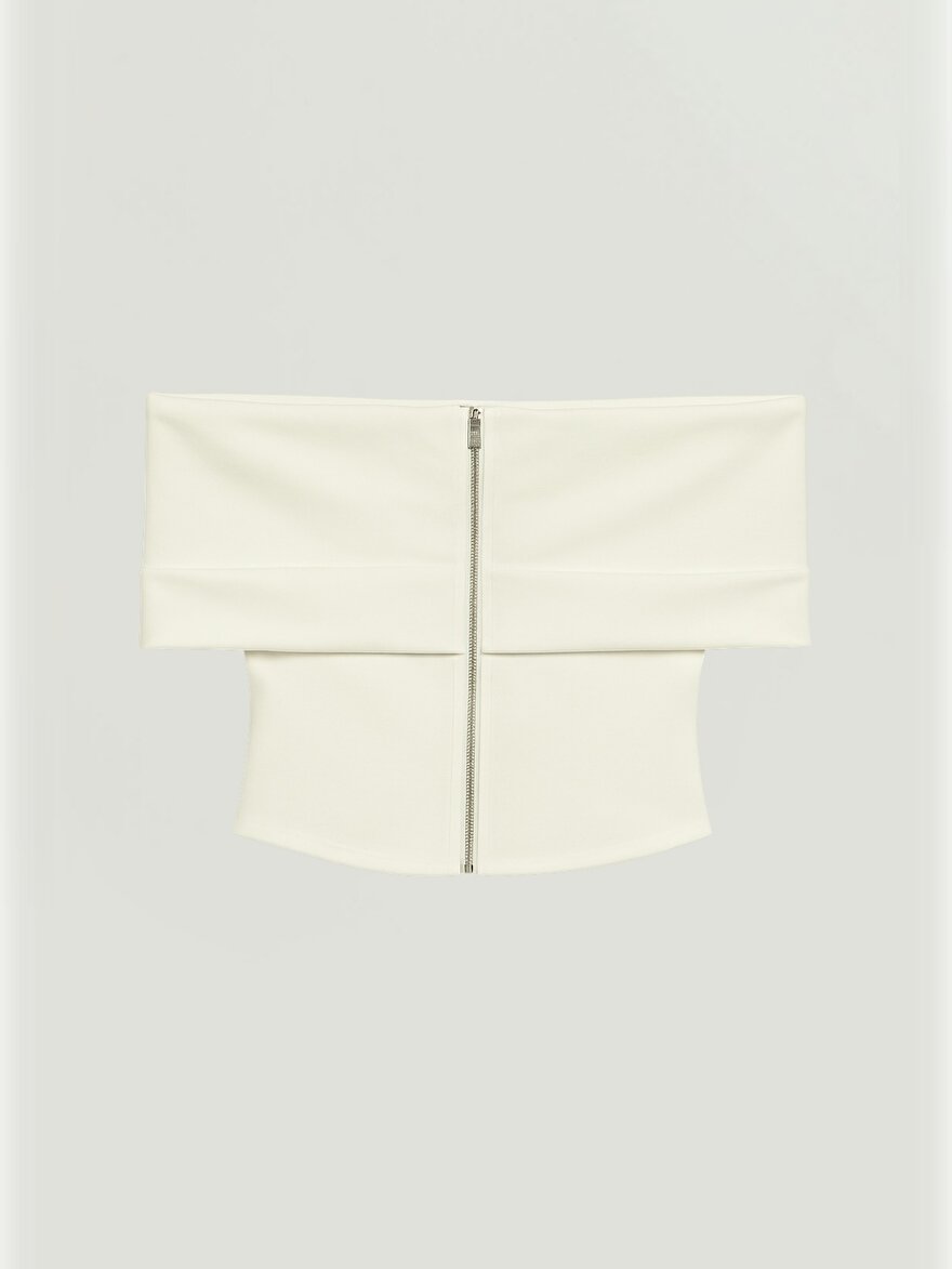 Nocturne Açık Omuzlu Crop Bluz