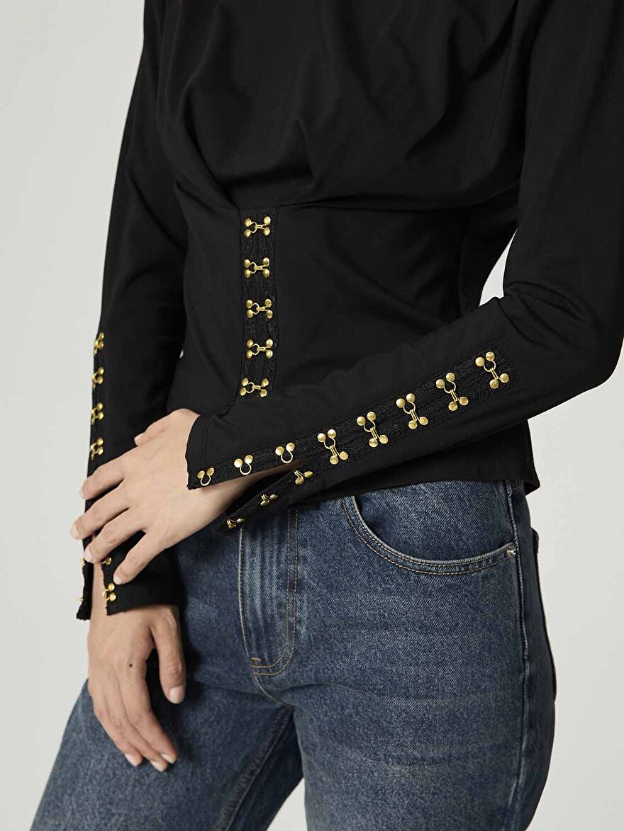 Nocturne Agraf Detaylı Bluz