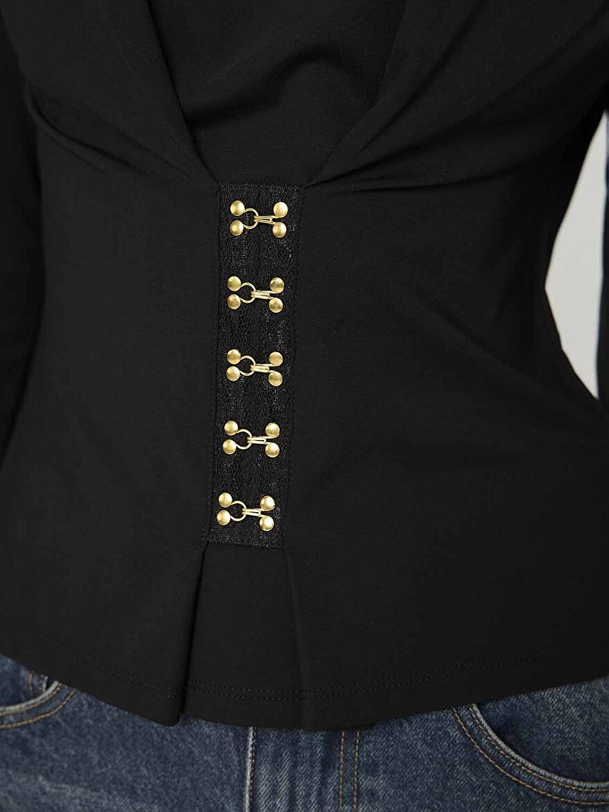 Nocturne Agraf Detaylı Bluz