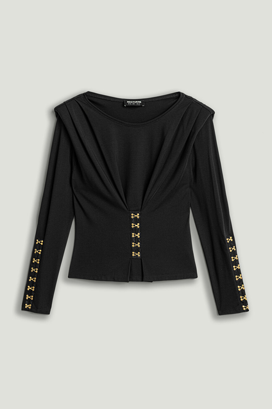 Nocturne Agraf Detaylı Bluz
