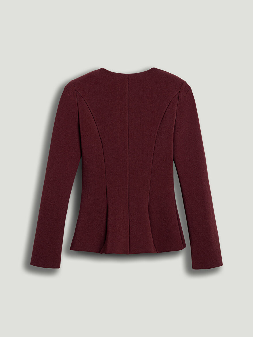 Nocturne Fermuar Detaylı Vatkalı Bluz