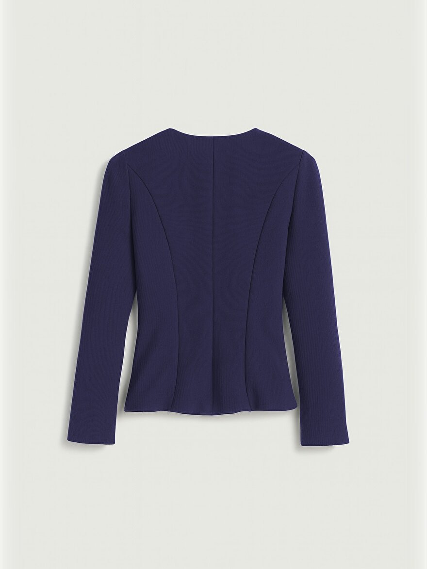 Nocturne Fermuar Detaylı Vatkalı Bluz