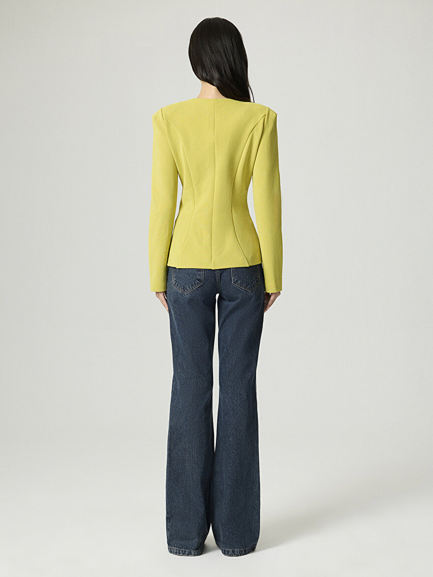 Nocturne Fermuar Detaylı Vatkalı Bluz