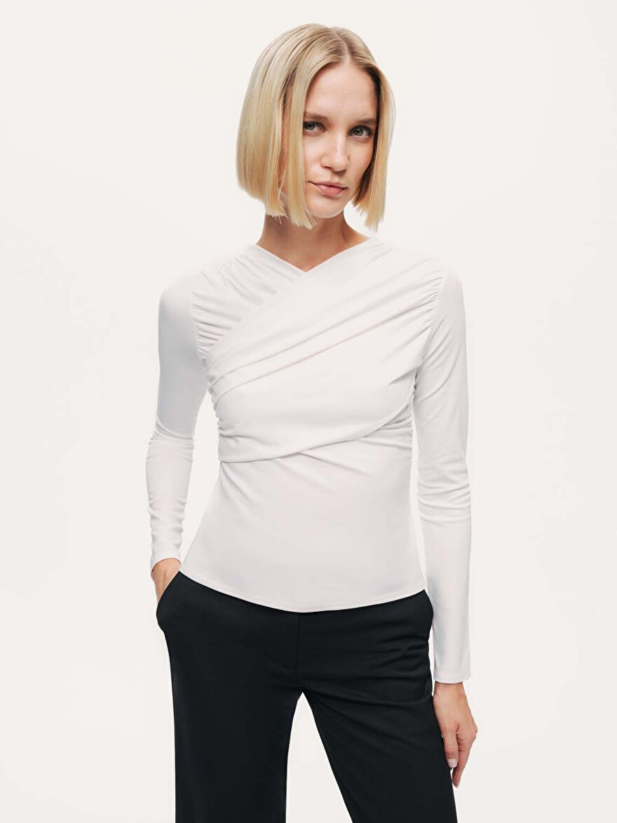 Nocturne Drape Detaylı Bluz