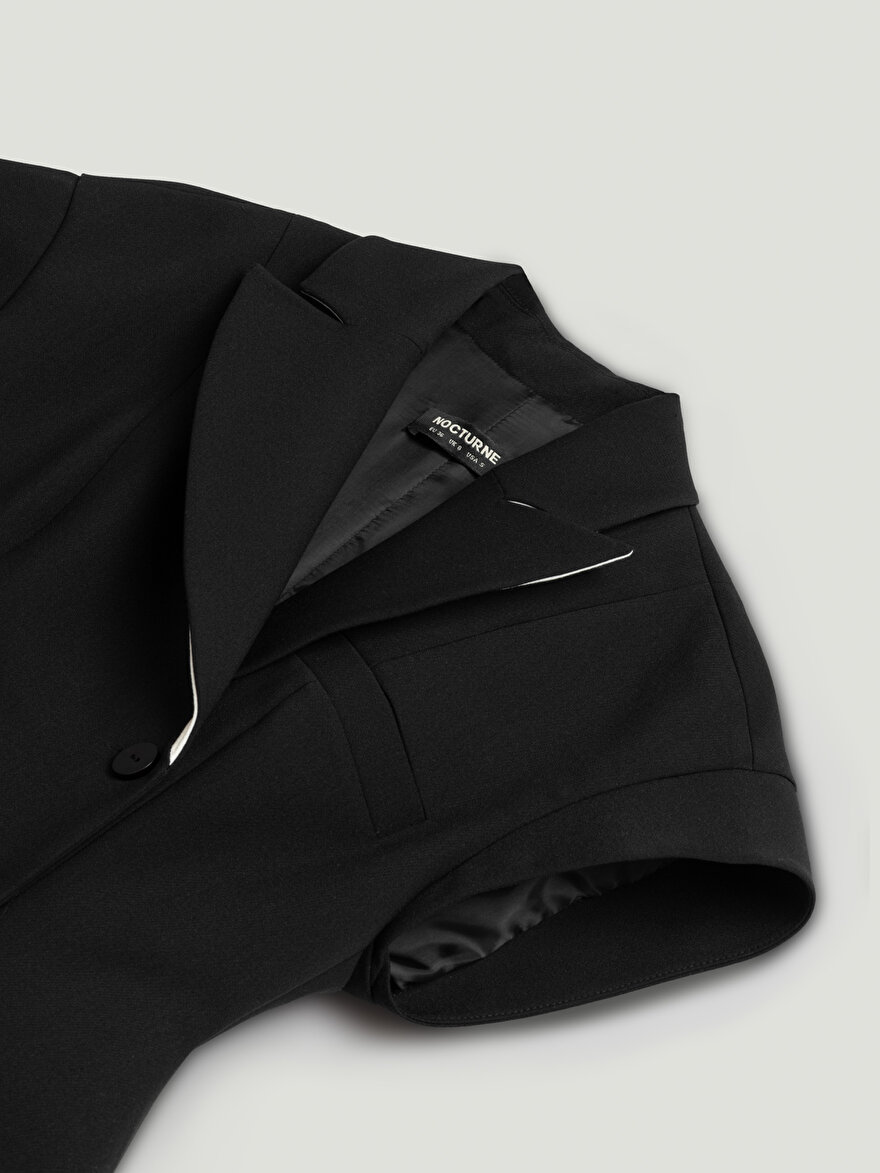 Nocturne Katlı Kruvaze Yaka Yelek