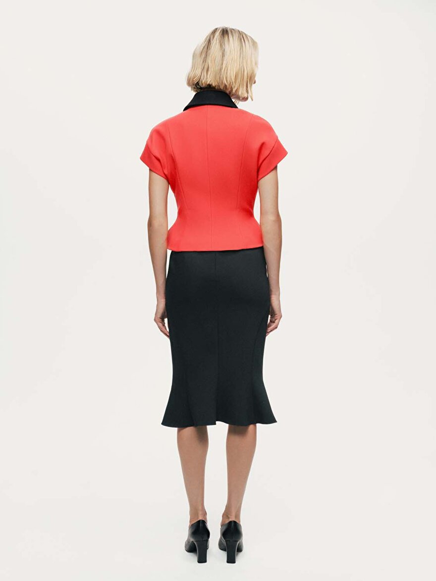 Nocturne Katlı Kruvaze Yaka Yelek