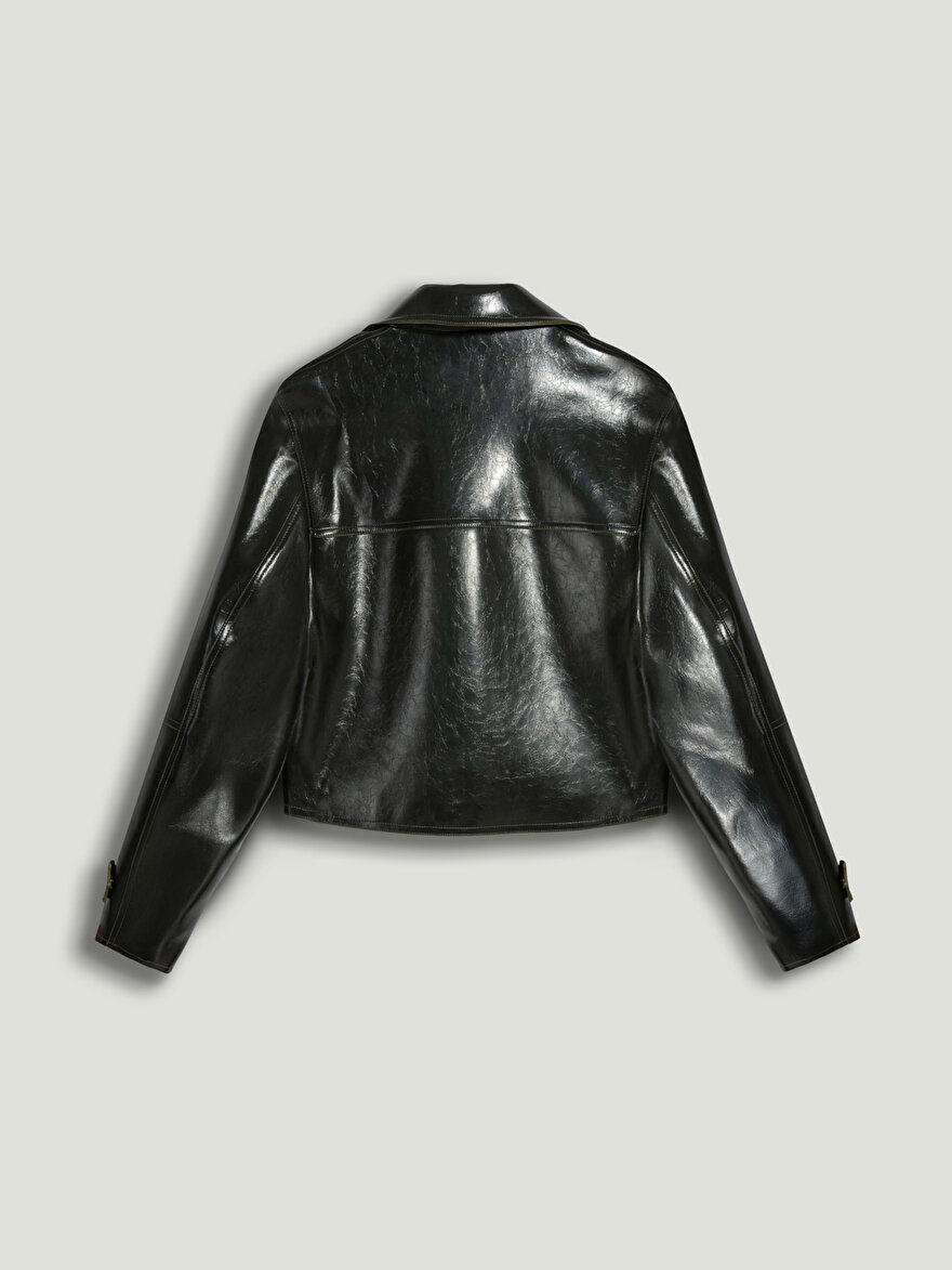 Nocturne Kanca Detaylı Suni Deri Ceket