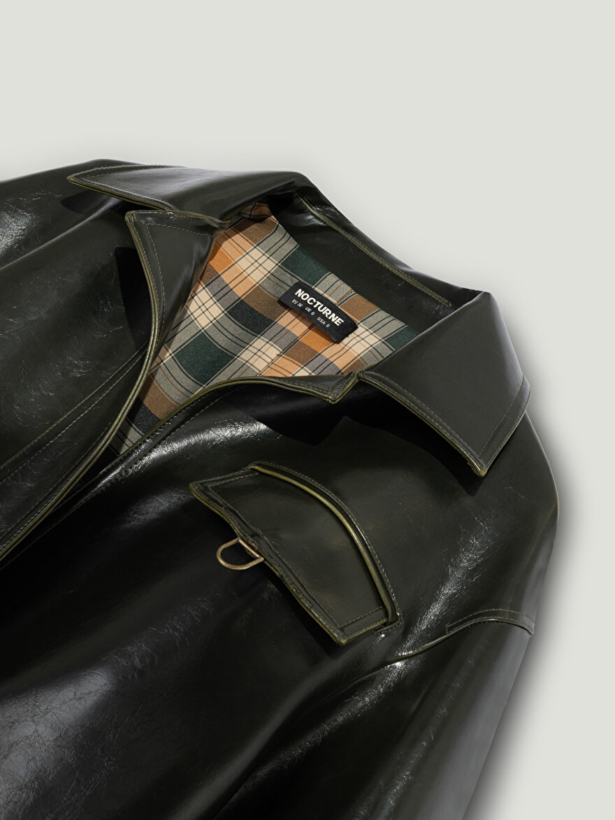 Nocturne Kanca Detaylı Suni Deri Ceket